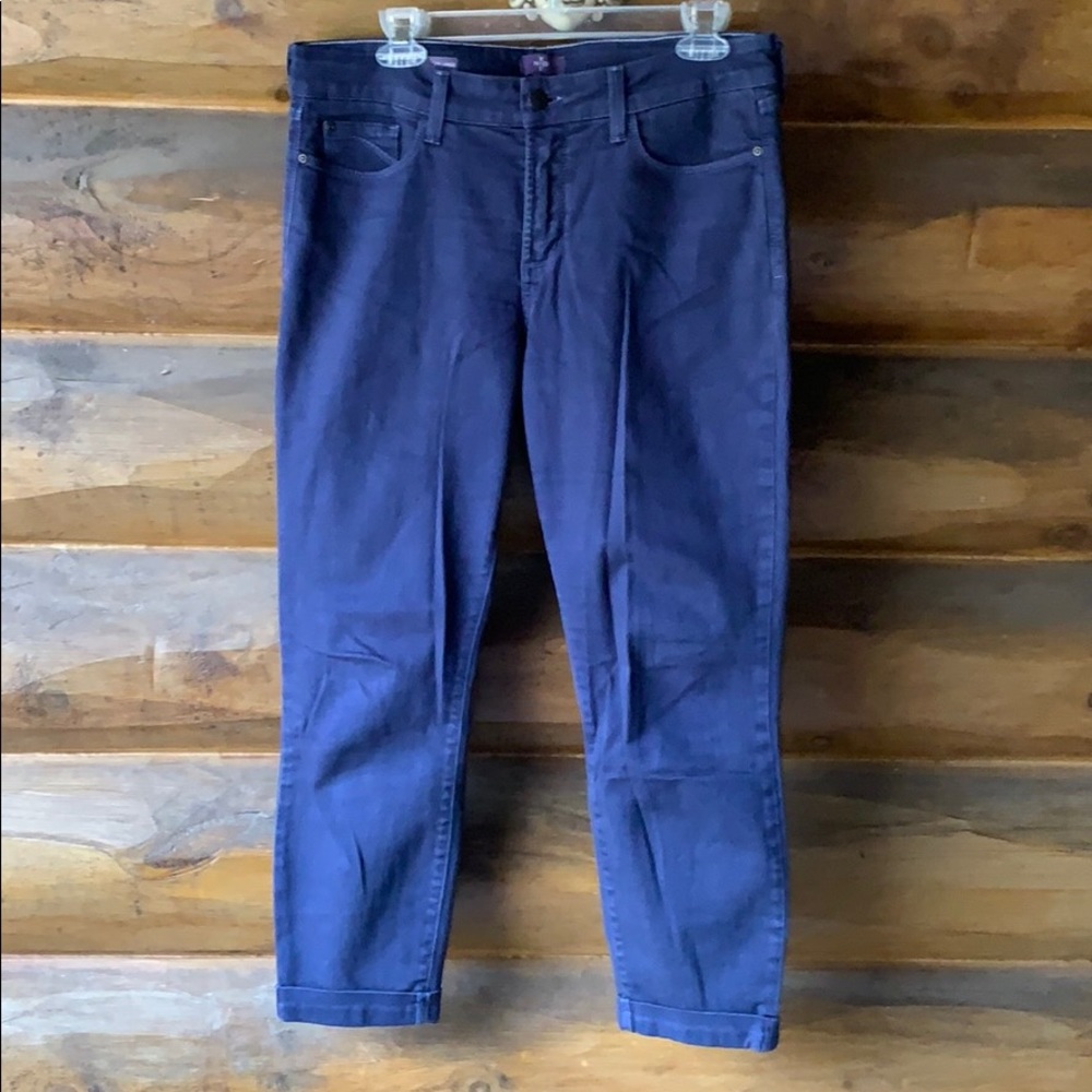 NYDJ navy roll cuff ankle denim jeans